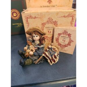 Boyds Bears "Yesterday's Child" Dollstone figurine titled "Betsy with Edmund...